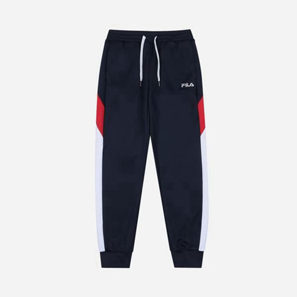 Calca Jogger Fila Mulher Azul Marinho - Fila Heritage Linear Logo Color Track Outlet Portugal,RKMS-6